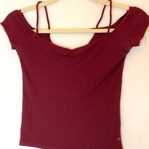 Maroon crop top